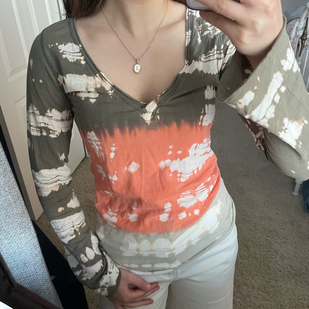 Vintage 90s Tie Dye Long Sleeve Top
